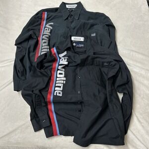 Valvoline Work Uniform Button Up Shirts Mechanic Car Racing Men's M & L Lot